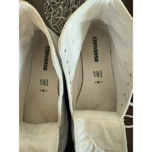 Converse Chuck Taylor All Star Hi White Leather Iridescent Unisex 9.5 ,M-557950C - Picture 9 of 16